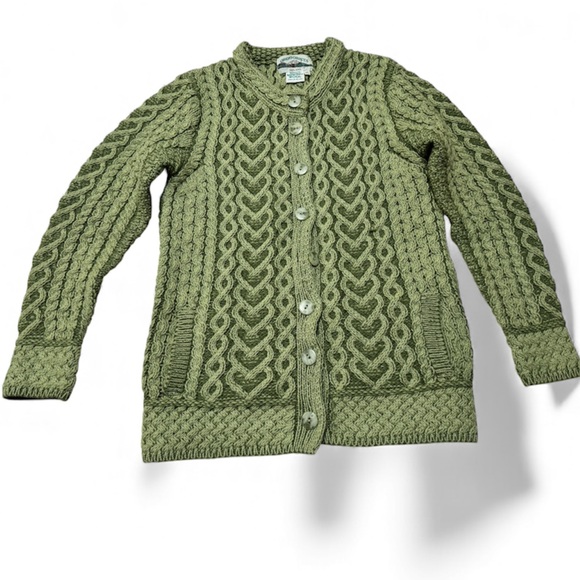 Aran Crafts Sweaters - Aran Crafts 100% Merino Wool Cable Knit Sweater – Size S (Made in Ireland)